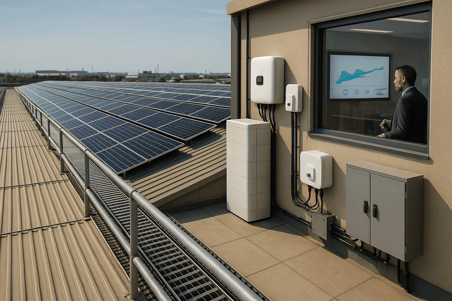 Instalación residencial con paneles solares